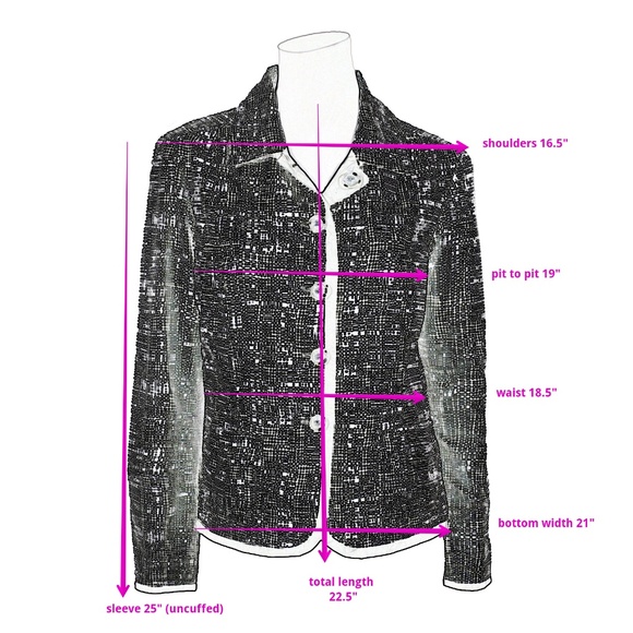 WEEKEND MAX MARA Women's Black/White Reversible Jacket Solid/Crosshatch Size 10 - Picture 8 of 15